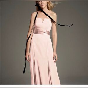 Vera Wang color Ballet Strapless Crepe Crepe Mermaid  Bridesmaid Dress Size 6